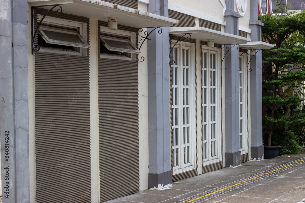 YOGYAKARTA, 13 APRIL 2020: Malioboro street view when quiet. cause of covid19. physical distancing. social distancing.