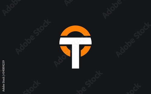 OT or TO and O, T Uppercase Letter Initial Logo Design, Vector Template