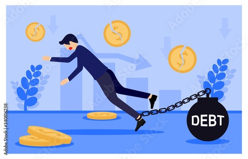 Men who are in debt, because of the financial crisis.
