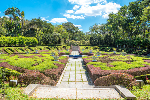 Photography Path through the Sunken Garden, part of the city park of Kuala Lumpur, capital o