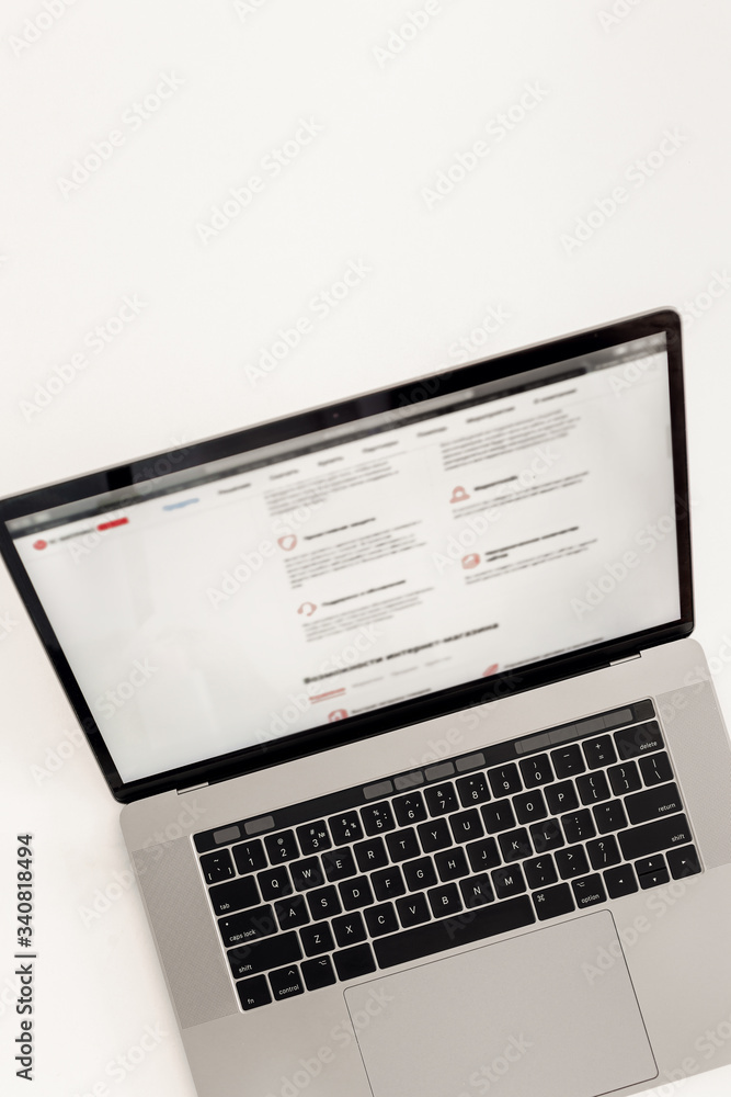 Online education or training course concept Laptop with website for learning Online education or training course concept Laptop with website for learning