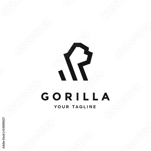 modern gorilla logo design template