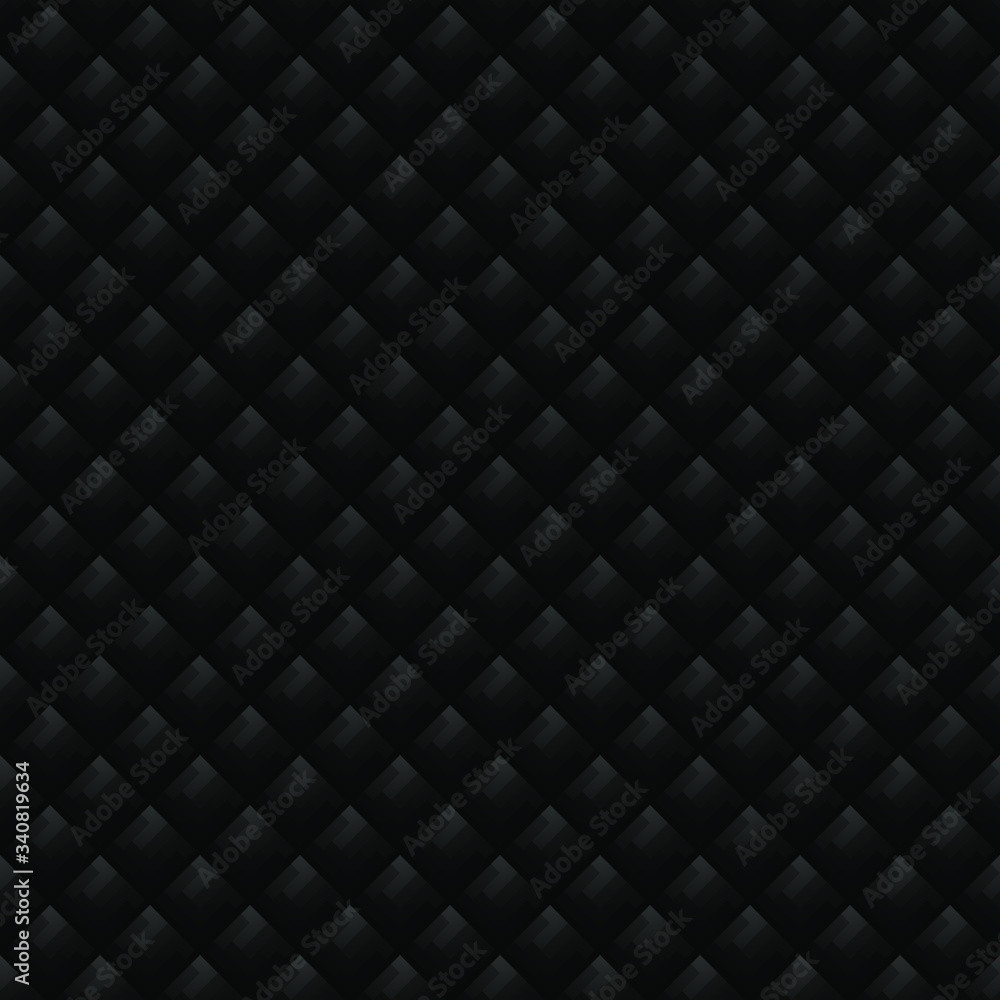 Plakat Dark black Geometric grid background Modern dark abstract vector texture