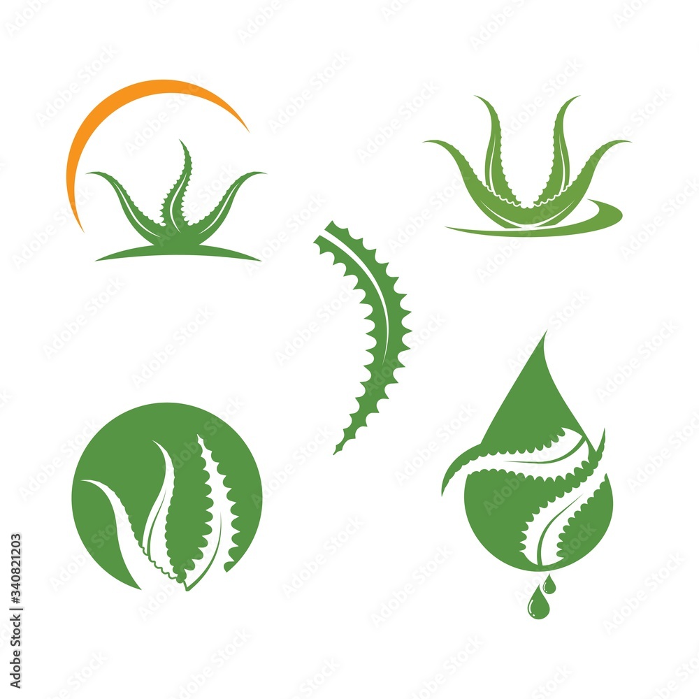 aloevera logo icon vector illustration design aloevera logo icon vector illustration design