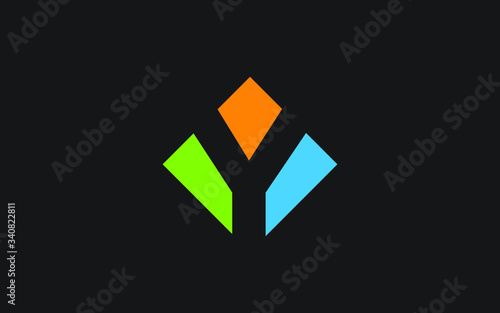 Y Uppercase Letter Icon or Logo design, Vector Template