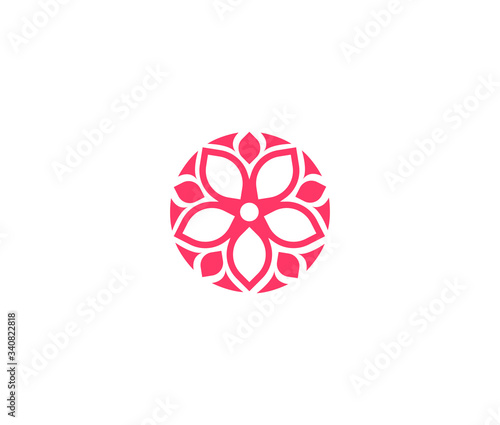Rose Flower Logo Icon Premium Minimal emblem design template Logo for Flower Parfume Company