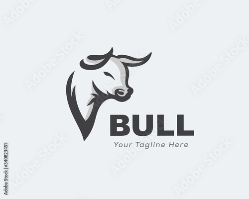 cow bull head art logo design inspiration