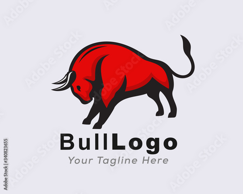 wild Rampage bull logo design inspiration