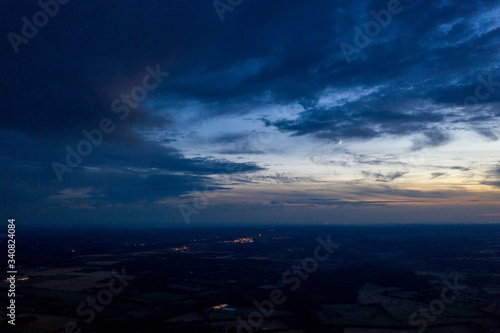 Aerial view of wheat fields in Normandy, France © Alexander