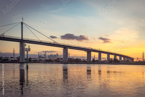West Gate bridge at sunset in Melbourne, Australia © Alexander
