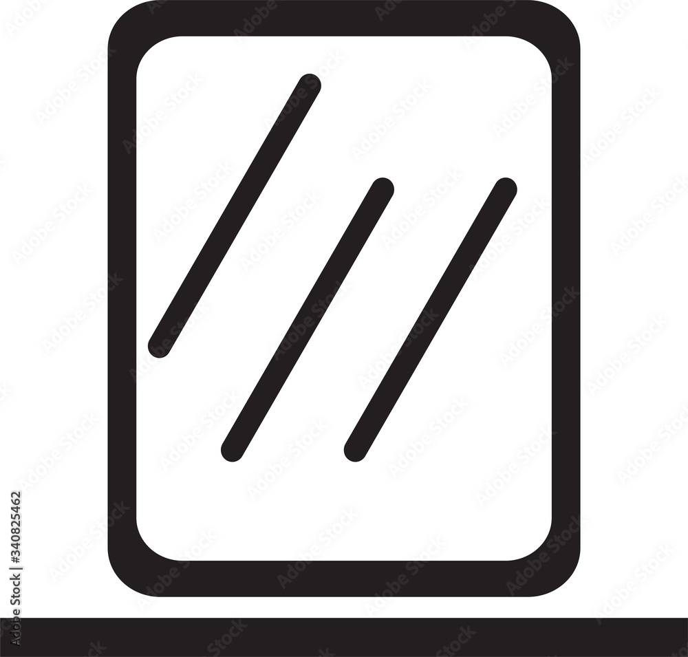 mirror icon vector from furniture home decor mirror icon vector from furniture home decor