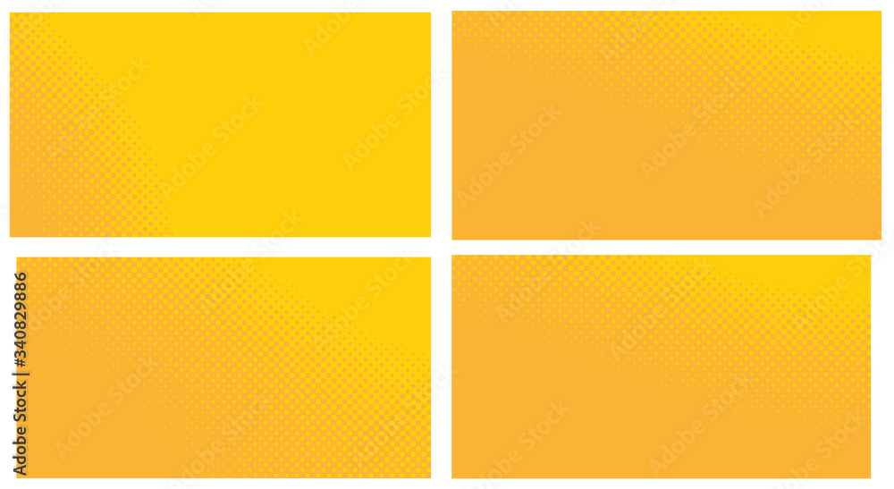 Orange pop art background. Abstract creative vector comics style blank layout template with clouds beams and isolated dots pattern. For sale banner Orange pop art background. Abstract creative vector comics style blank layout template with clouds beams and isolated dots pattern. For sale banner