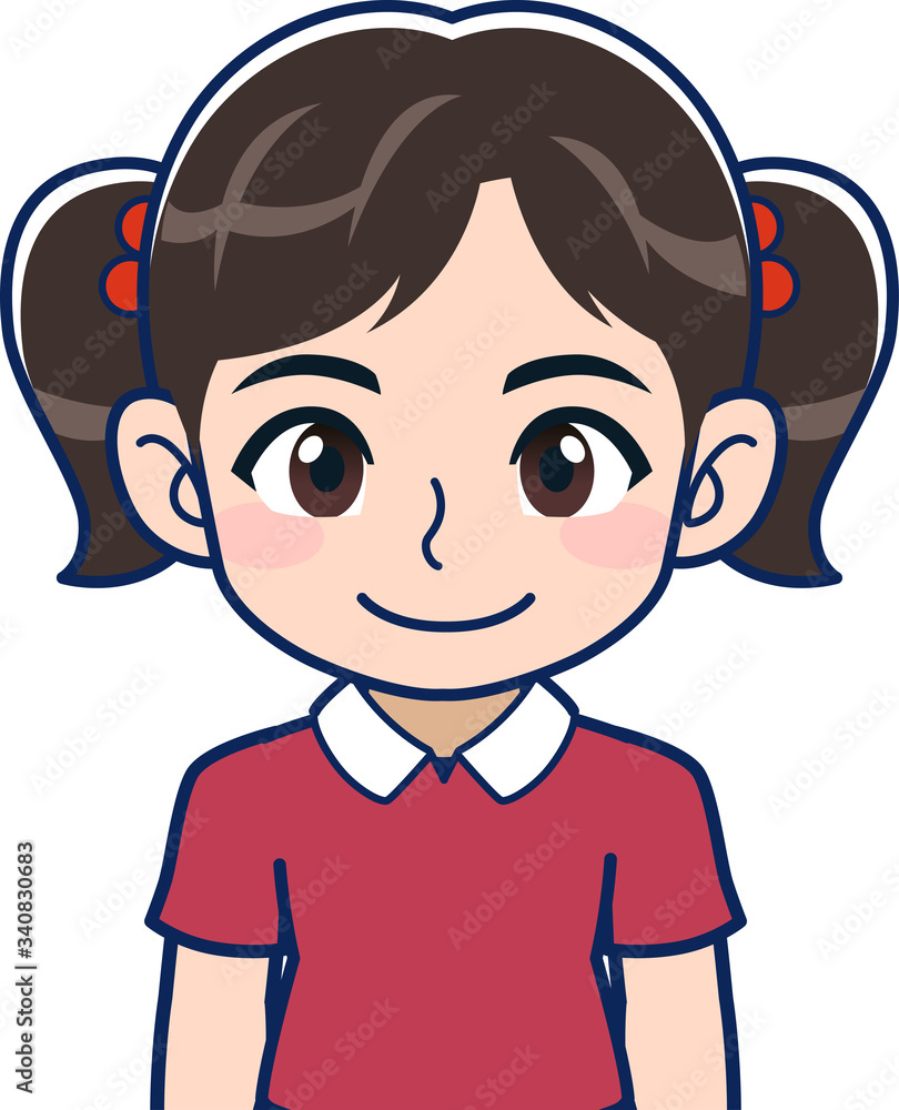 赤い服の女子小学生 赤い服の女子小学生
