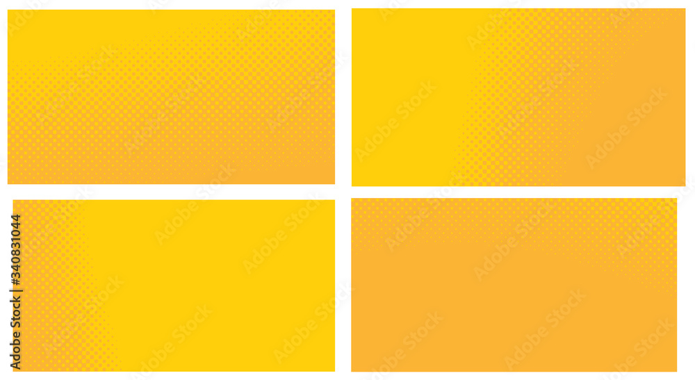 Orange pop art background. Abstract creative vector comics style blank layout template with clouds beams and isolated dots pattern. For sale banner Orange pop art background. Abstract creative vector comics style blank layout template with clouds beams and isolated dots pattern. For sale banner