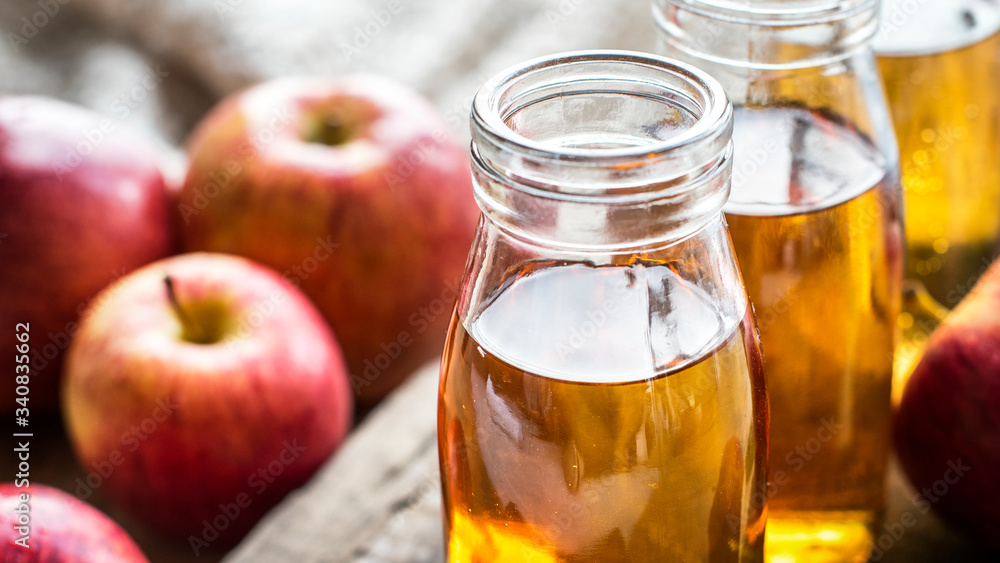 Fresh apple juice close up shot Fresh apple juice close up shot