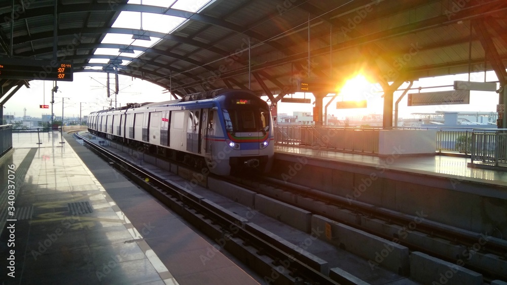 Naklejka premium Hyderabad Metro