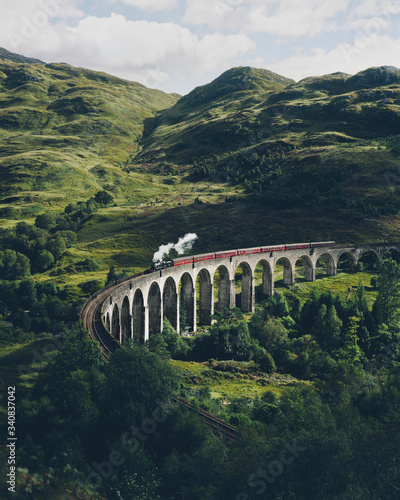 Fototapeta Famous railway in Scotland