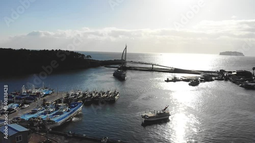 Drone 4K Saeseom Island Saeyeongyo Bridge Seogwipo photo