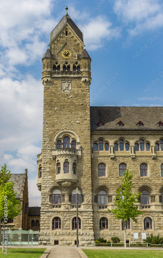 Tower of the Oberlandesgericht building in Koblenz, Germany