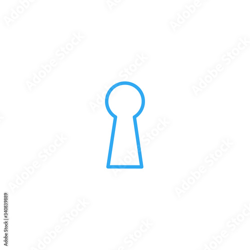 Keyhole linear icon. Privacy protection icon. Stock Vector illustration isolated on white background.