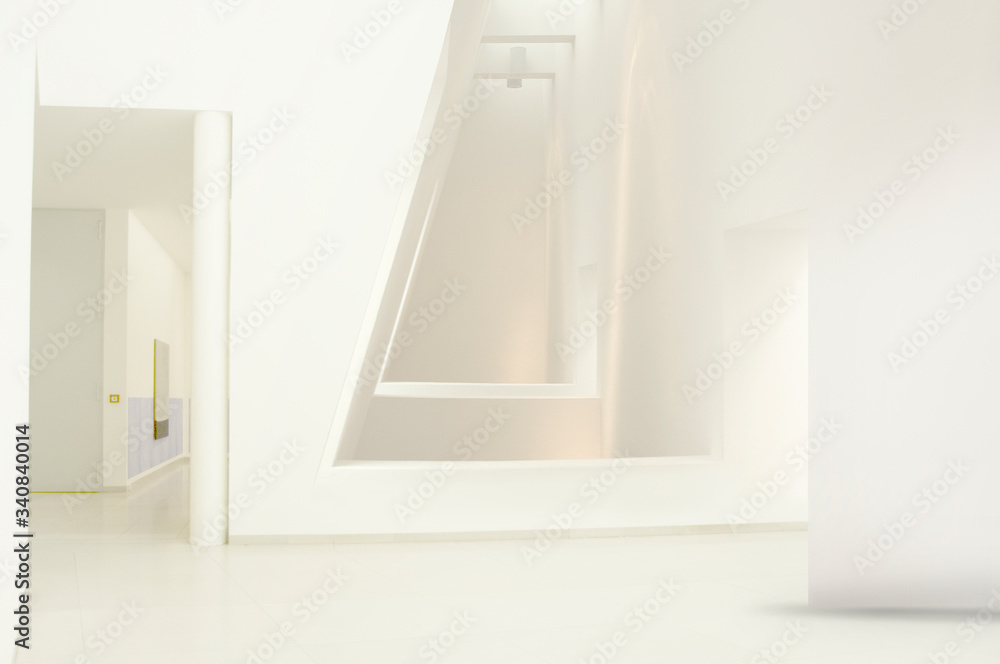 Fototapeta premium empty white room 3d illustration
