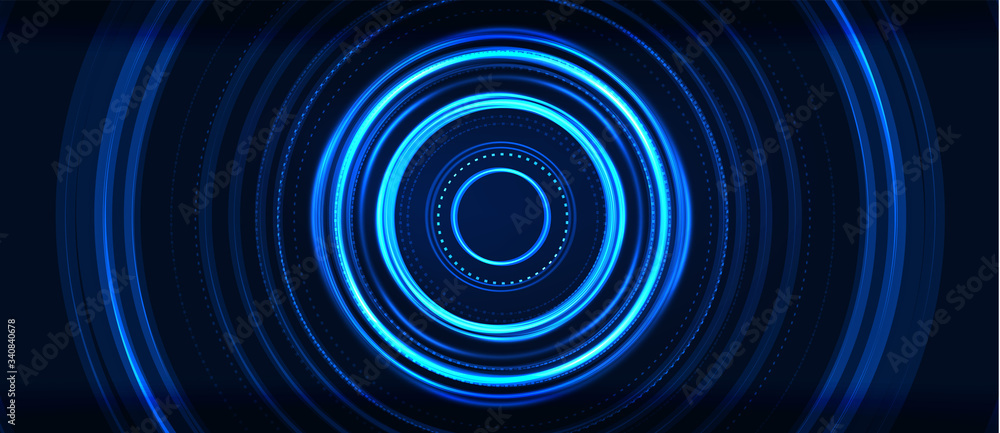Neon circle technology background. Vector Illustration For Wallpaper, Banner, Background, Card, Book Illustration, landing page Neon circle technology background. Vector Illustration For Wallpaper, Banner, Background, Card, Book Illustration, landing page