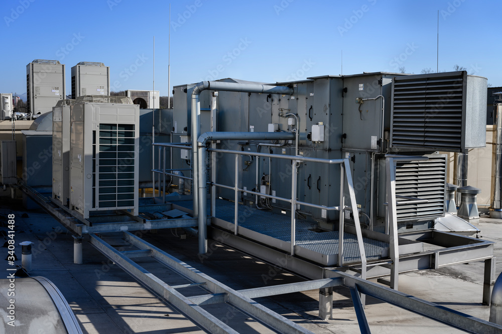 Large air handling unit on the roof.