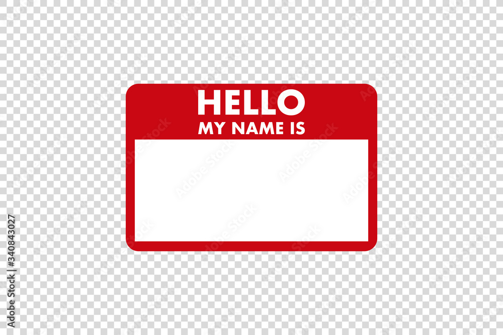 hello my name is sticker tag vector Stock Vector | Adobe Stock