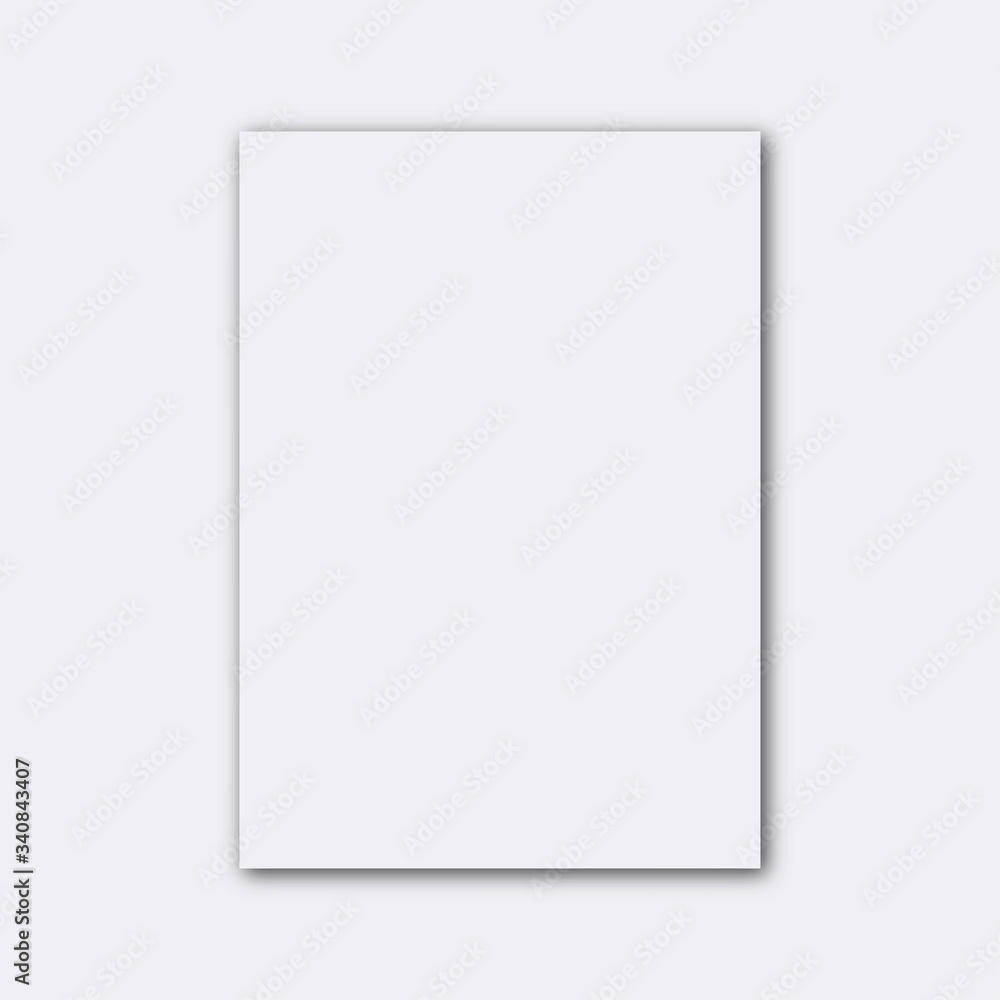 blank empty white paper sheet mockup vector illustration