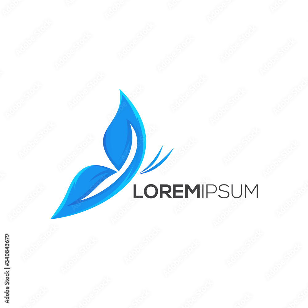 Fototapeta premium colorful butterfly logo design illustration