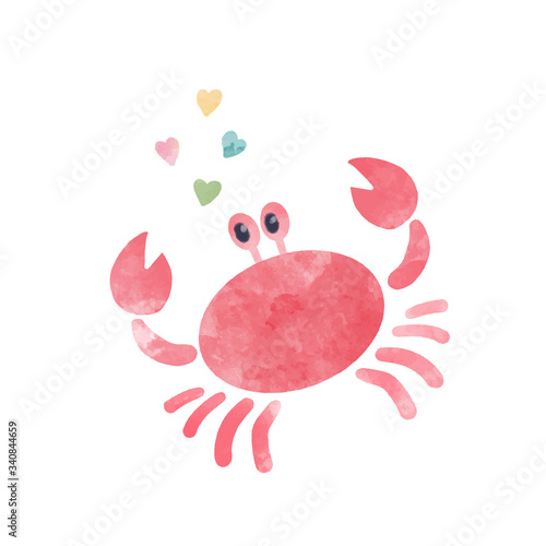 Beautiful vector cancer horoscope zodiac sign. Stock illustration.