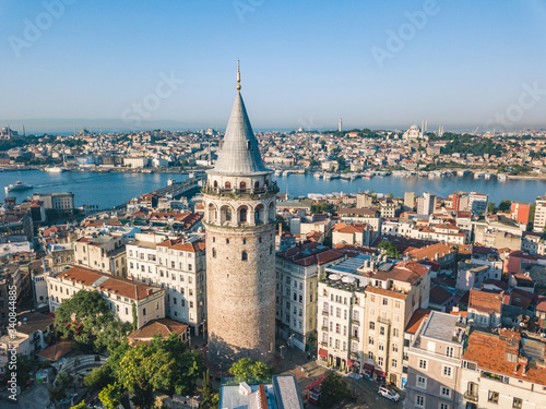 Galata tower. Istanbul aerial view