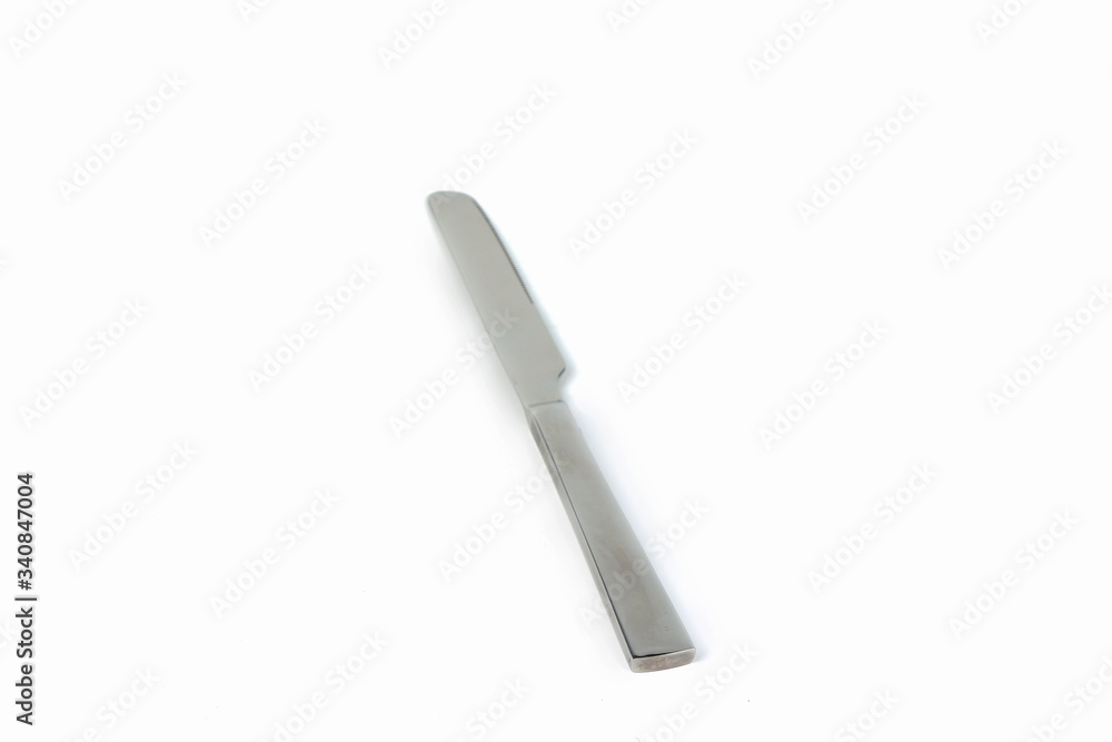 Silver cutlery knife isolated on white background Silver cutlery knife isolated on white background