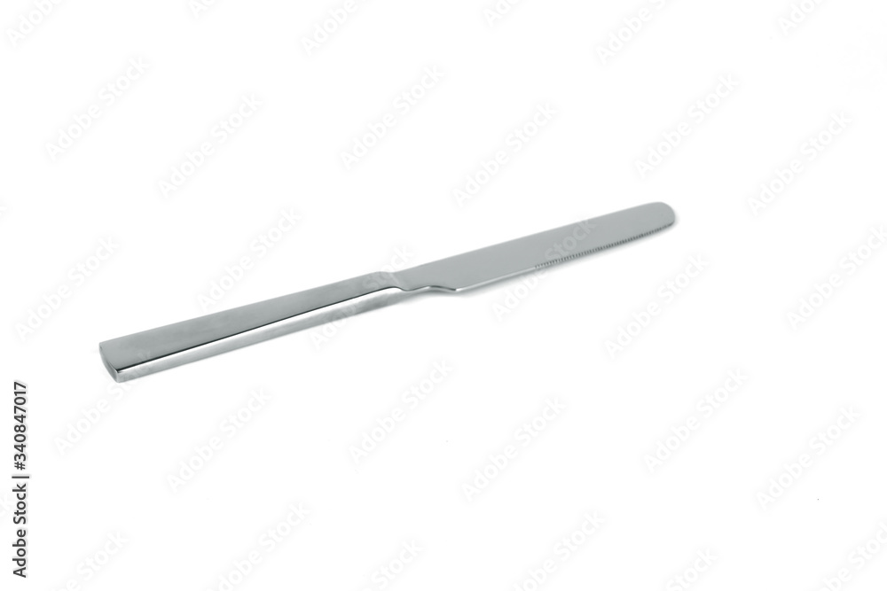 Silver cutlery knife isolated on white background Silver cutlery knife isolated on white background