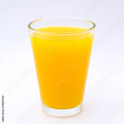 glass of orange juice isolated