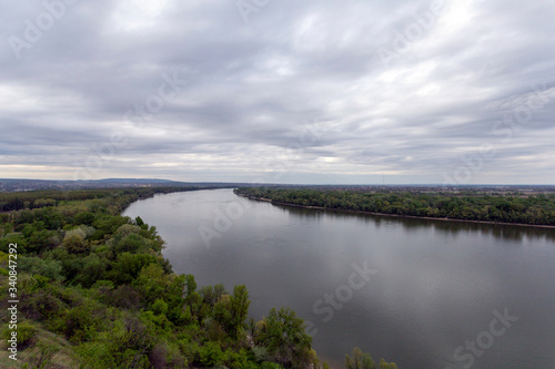 River Danube view from a cliff in Erd  Hungary