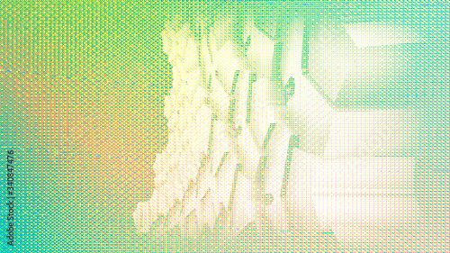 abstract graphic composition gradient neon colors, 3d render