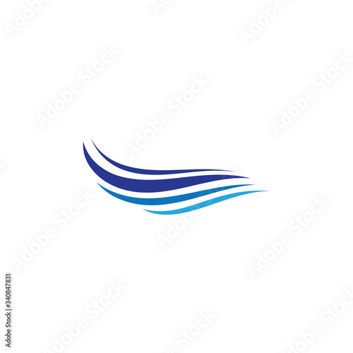 Water wave logo icon illustration