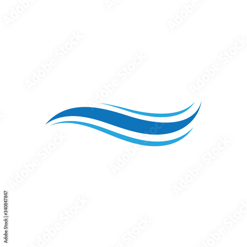Water wave logo icon illustration