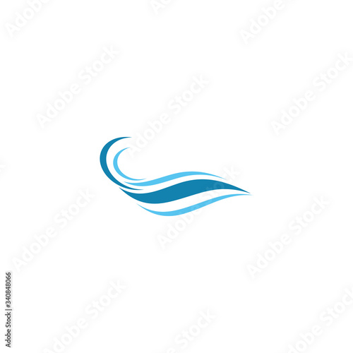 Water wave logo icon illustration