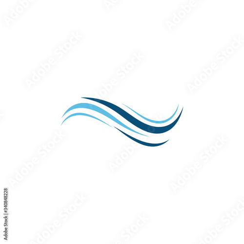 Water wave logo icon illustration