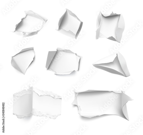 Hight realistic hole in paper. Vector illustration element ready for your design.EPS10.