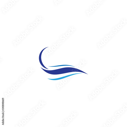 Water wave logo icon illustration