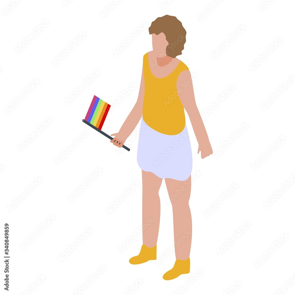 Parade lgbt icon. Isometric of parade lgbt vector icon for web design isolated on white background Parade lgbt icon. Isometric of parade lgbt vector icon for web design isolated on white background