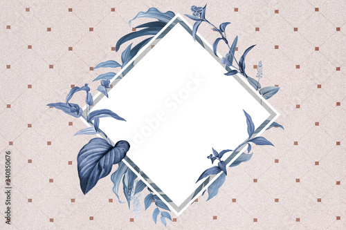 Blank floral badge