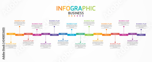 vector illustration Can be used for process, presentations, layout, banner,info graph. There are 16 steps or layers. 