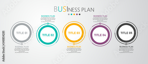 vector illustration Can be used for process, presentations, layout, banner,info graph. There are 5 steps or layers. 