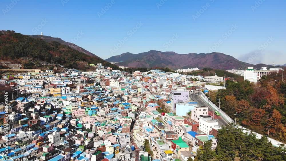 Drone 4K busan gamcheon culture village Korea Five Drone 4K busan gamcheon culture village Korea Five