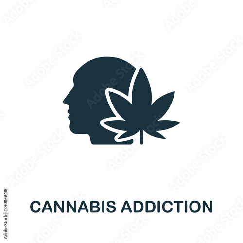Cannabis icon. Simple illustration from addiction collection. Creative Cannabis icon for web design, templates, infographics and more