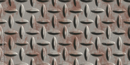 Rusted metal floor plate ba...